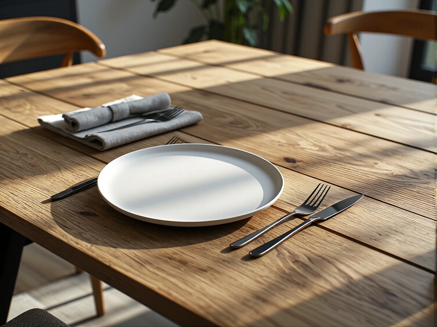 Biały stół rozkładany w stylu skandynawskim do niewielkiego wnętrza.