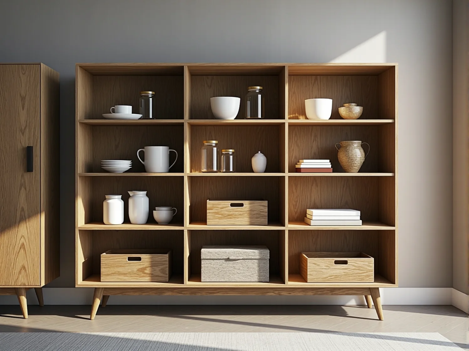 Detale odnowionego kredensu: nowe uchwyty i dekoracje skandynawskie