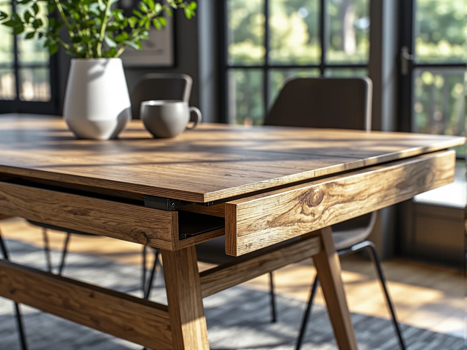 Komplet składanych krzeseł do jadalni, łatwe w przechowywaniu meble oszczędzające przestrzeń.