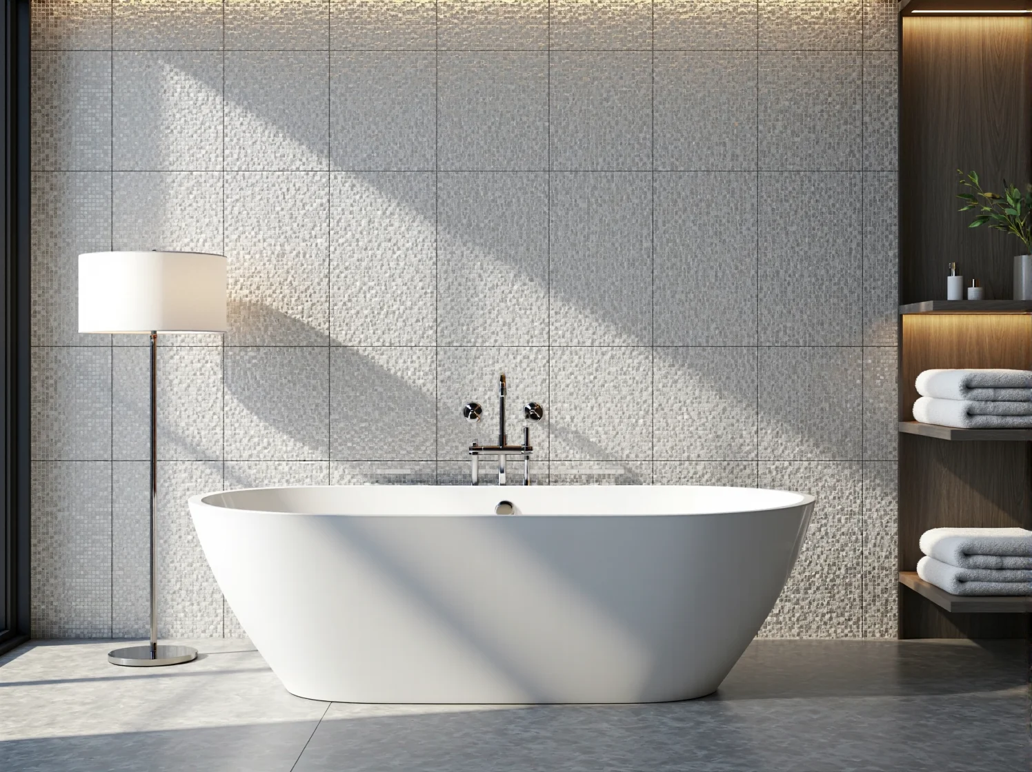 Nowoczesne oświetlenie glamour z chromowanymi elementami idealne do luksusowego przedpokoju.