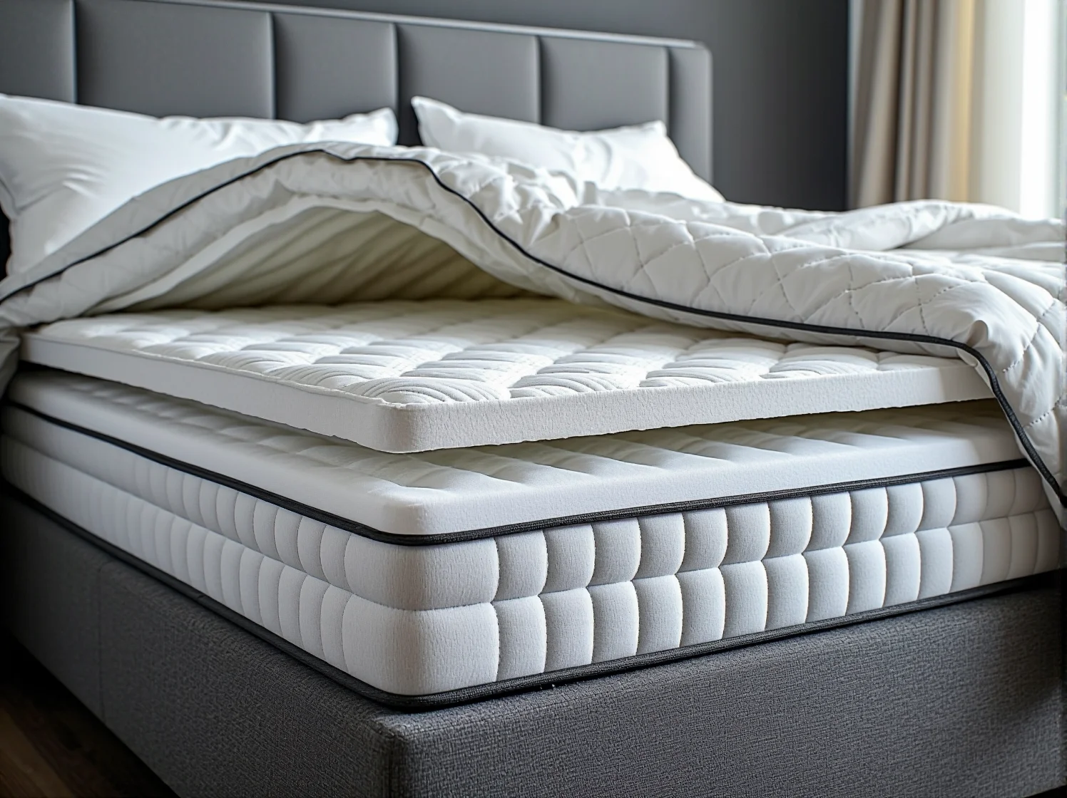 Wygodny materac kieszeniowy wspierający kręgosłup podczas odpoczynku nocnego