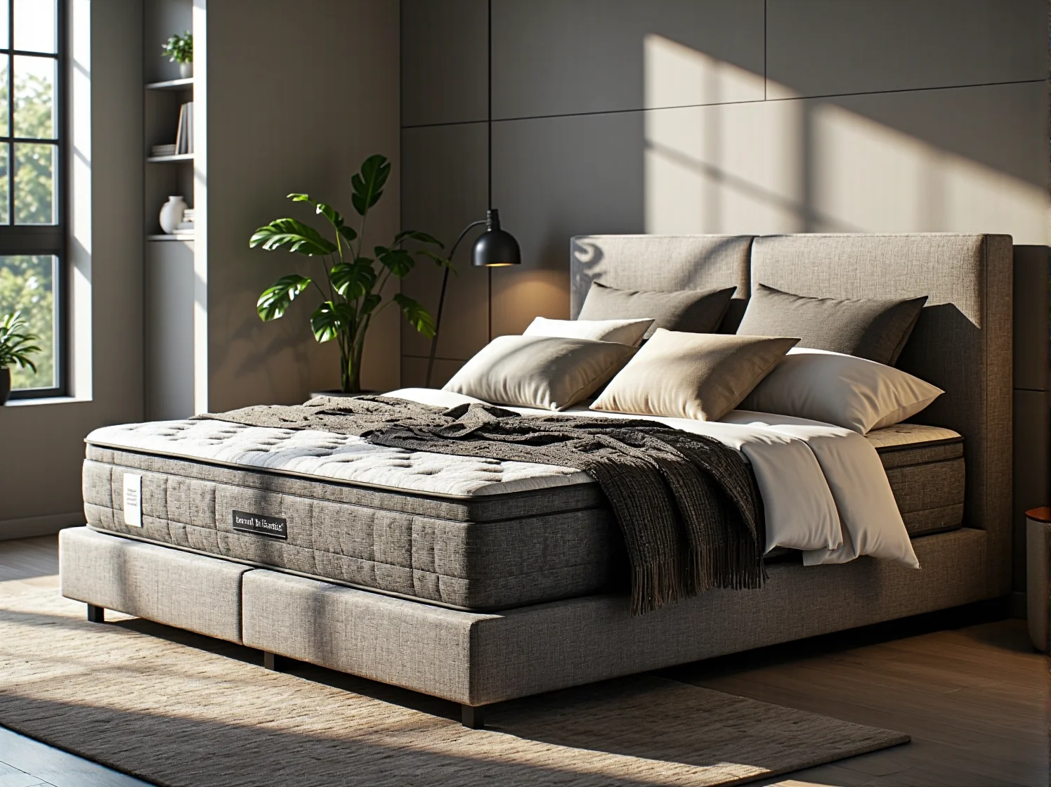 Prawidłowe ułożenie kręgosłupa szyjnego na materacu termoelastycznym wysokiej jakości.