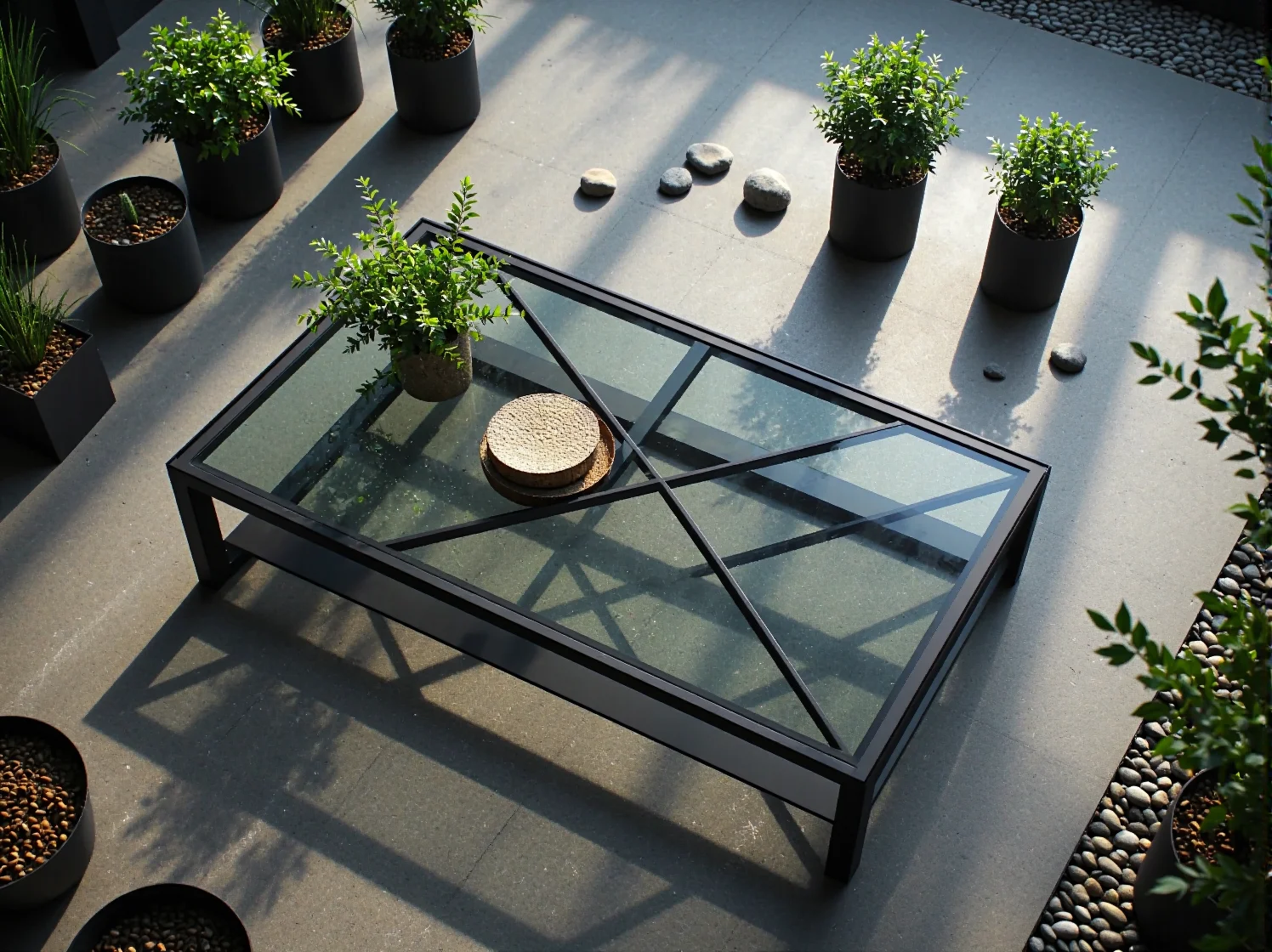 Zbliżenie na unikalną strukturę ekologicznego materiału recyklingowego użytego w meblach tarasowych.