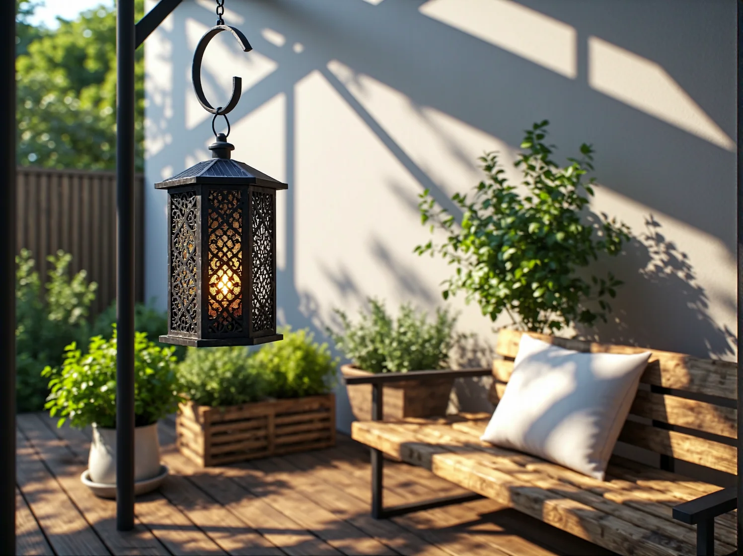 Prawidłowy montaż wbijanych lamp solarnych wzdłuż alejki ogrodowej, zapewniający optymalne ładowanie.