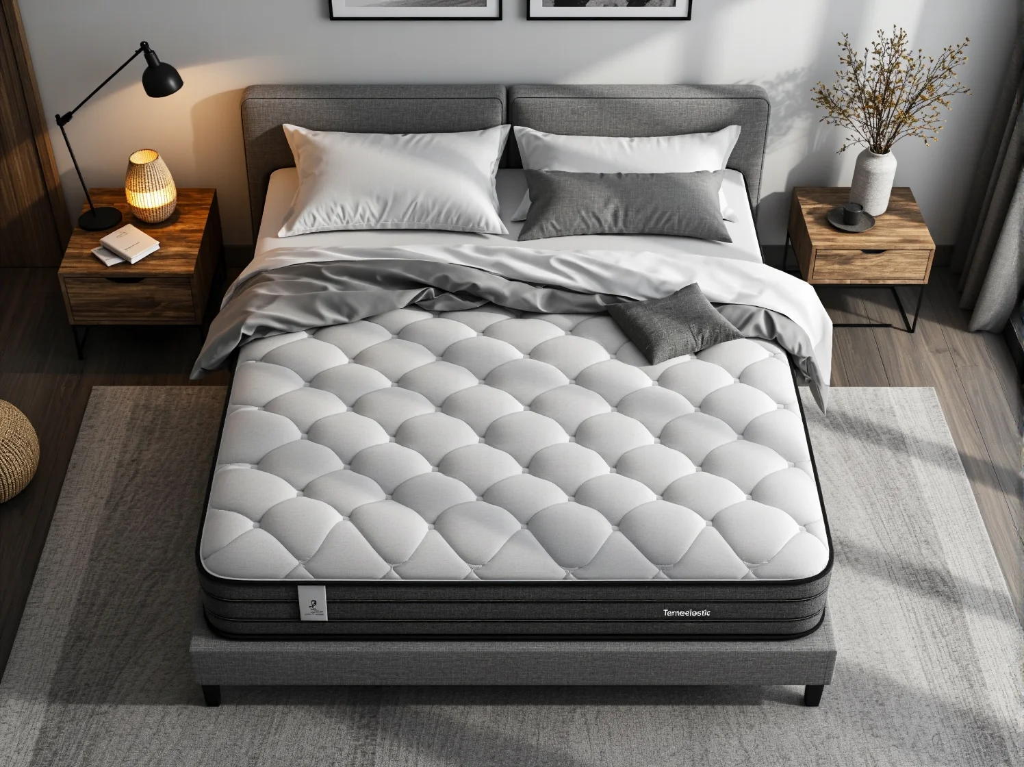 Nowoczesny materac termoelastyczny na bóle szyi zapewniający komfortową regenerację w nocy.