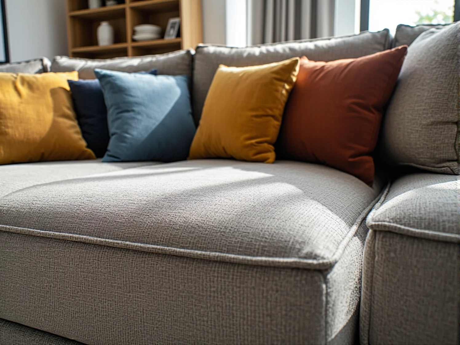 Funkcjonalny narożnik L do salonu z funkcją spania dla całej rodziny.