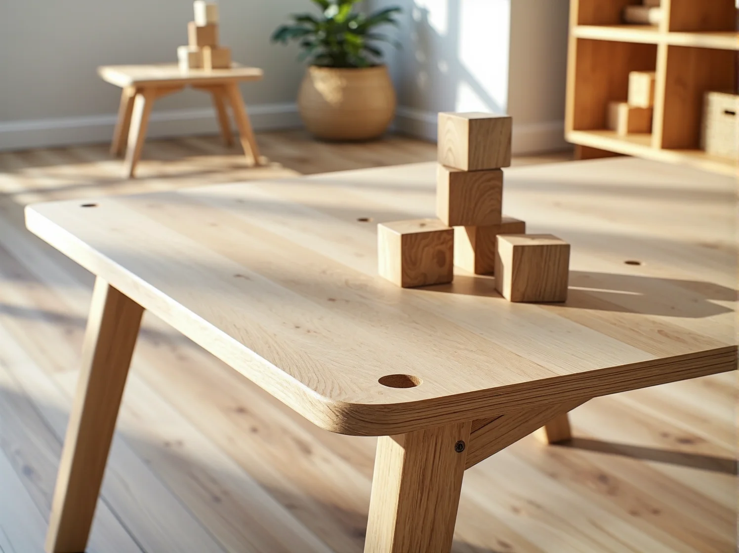 Nowoczesne meble dziecięce wykonane z naturalnych i nietoksycznych materiałów.