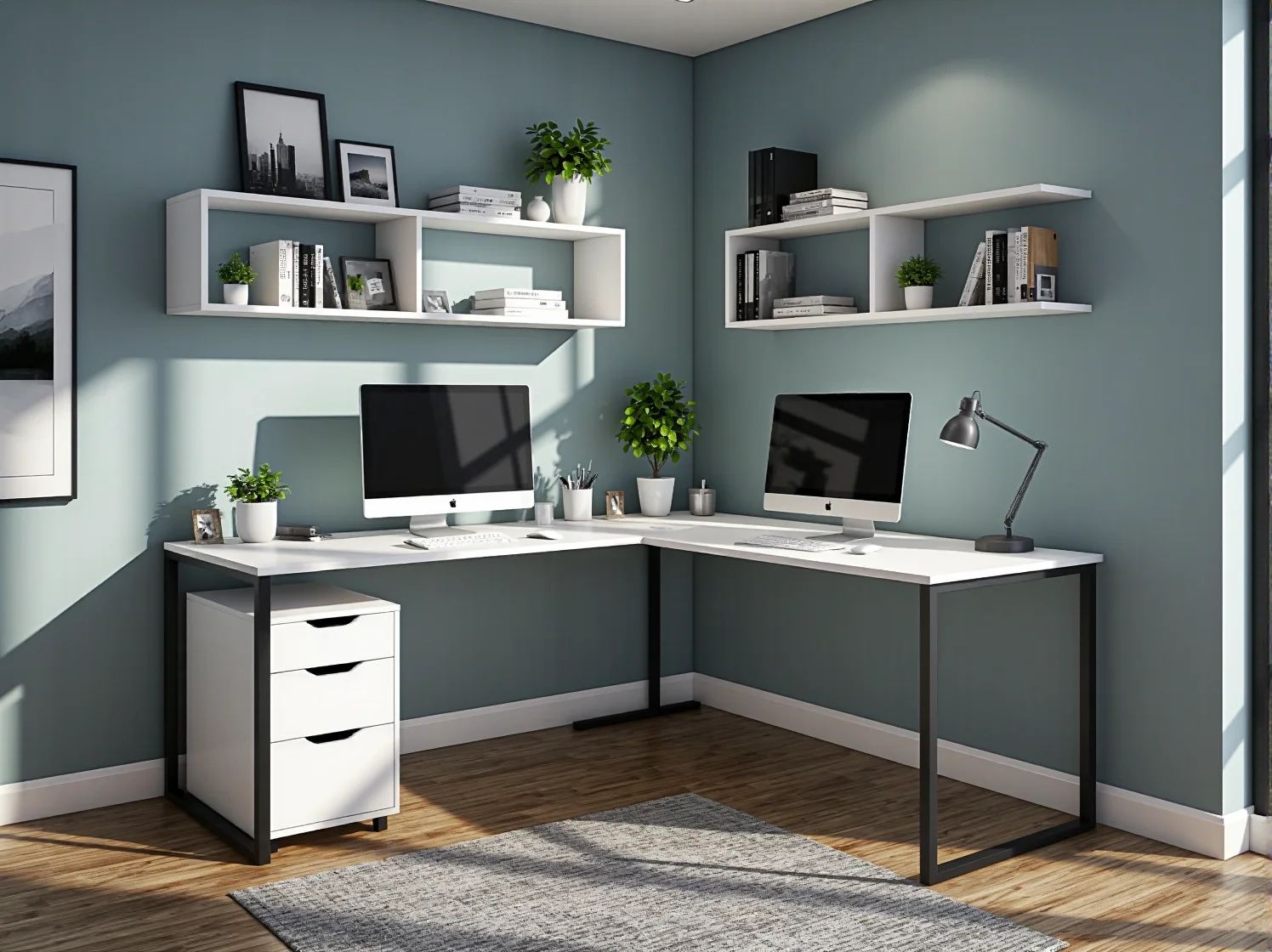 Praca przy nowoczesnym biurku w domu - efektywne i zdrowe stanowisko pracy