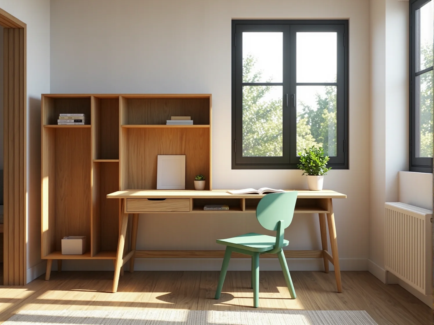 Detale wyprofilowanego oparcia w krześle dziecięcym zapewniające komfort podczas siedzenia.