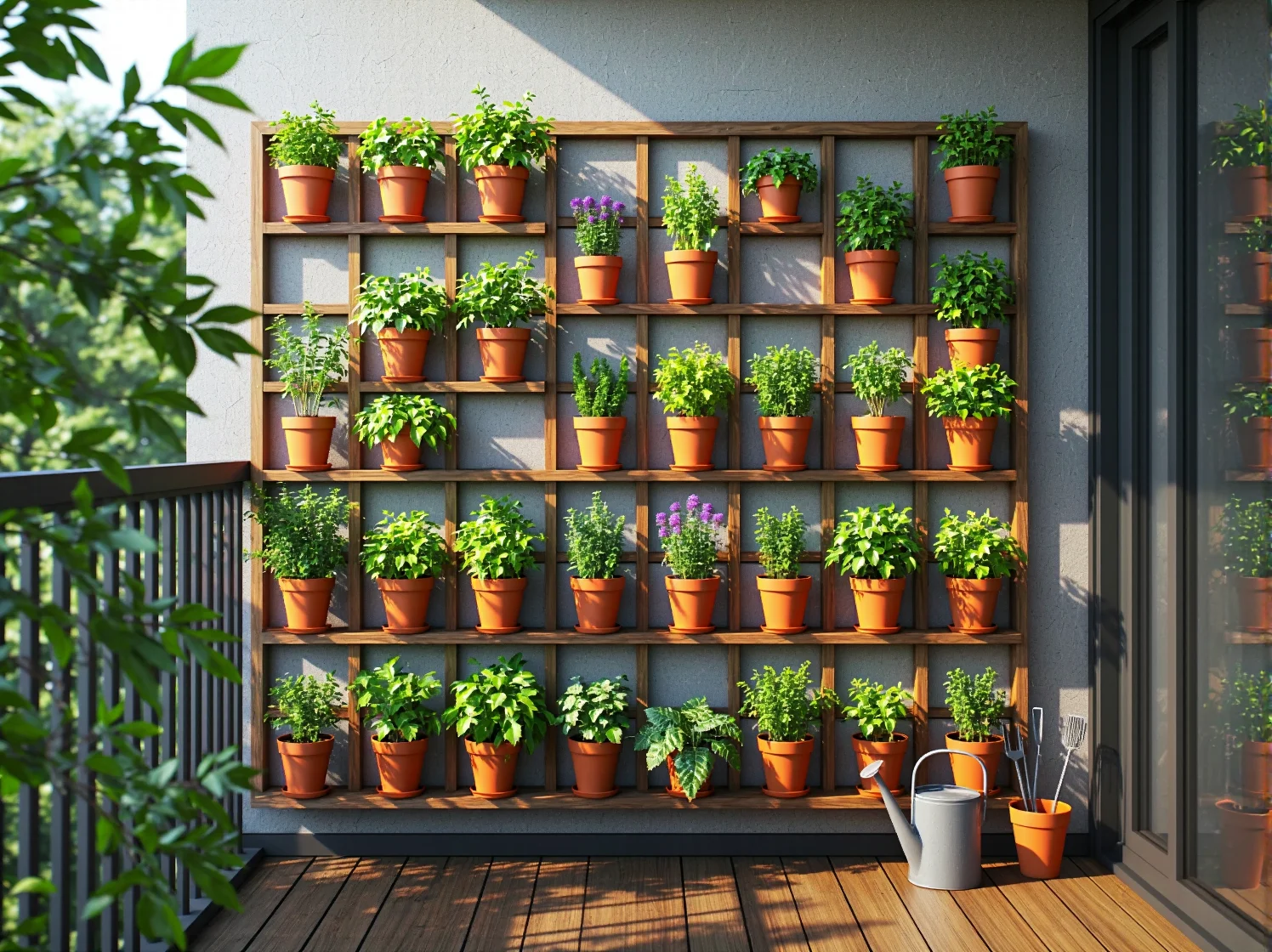 Składany stolik i krzesła oszczędzające miejsce na wąskim balkonie