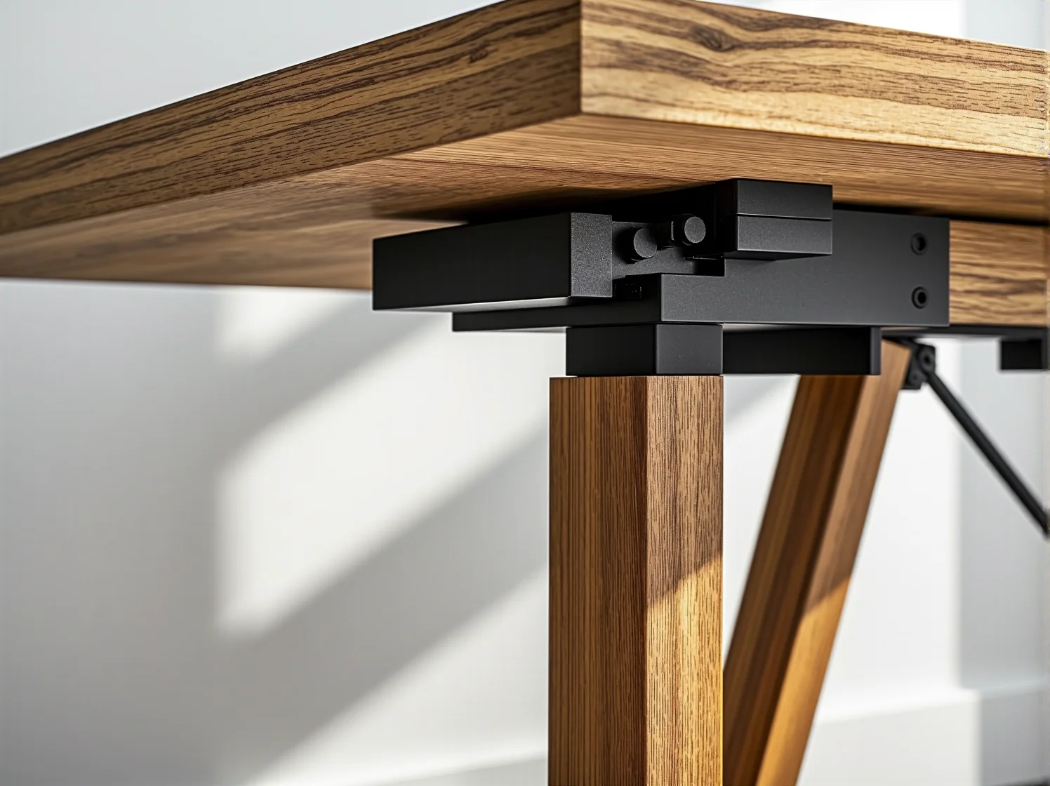 Drewniany stolik rozkładany do małej kuchni w bloku - funkcjonalne rozwiązanie do kawalerki.