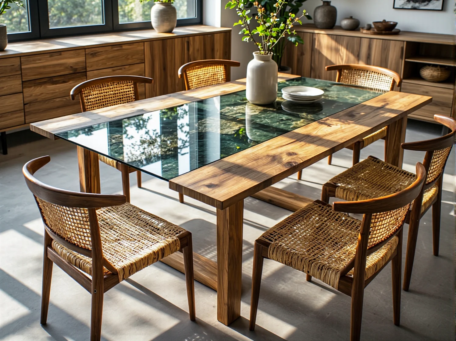 Wpływ ekologii na meblarstwo: nowoczesne krzesło wykonane z surowców wtórnych.