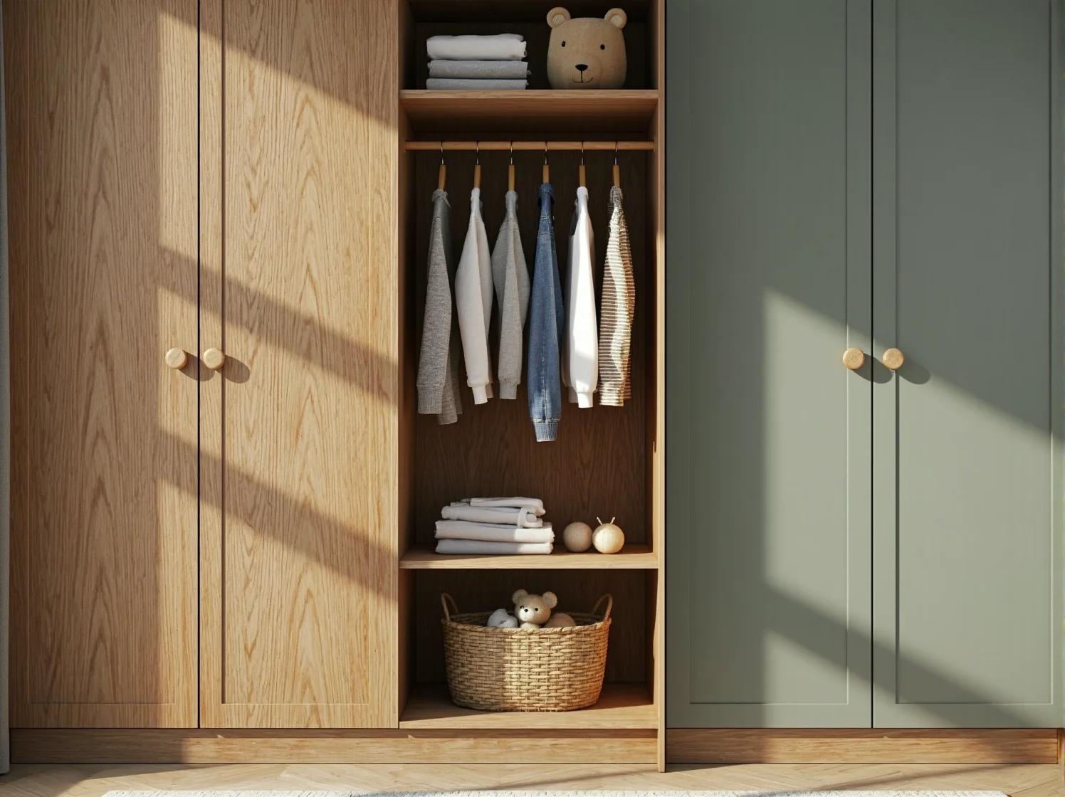 Zdrowy pokój dziecka z meblami z materiałów nietoksycznych i antyalergicznych.